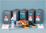 Cooling water and cooling and heating water chemical cleaners, degreasing cleaners, anti-freeze agents and heat media, drain pipe cleaners, high pressure cleaning machines, circulator cleaners, pH meters and conductivity meters and thermometers, scale preventing devices, water treatment devices, various air conditioners, thermal components sales and designing and building